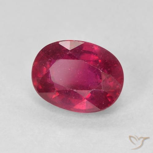 2.09 ct Red Ruby Stone, Natural Ruby in Oval Facet Shape for Sale