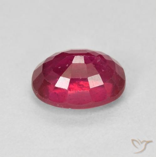 Ruby Gemstone in 8 x 6 mm (calibrated) Size for Sale, Ruby Stone in Pinkish Red Color