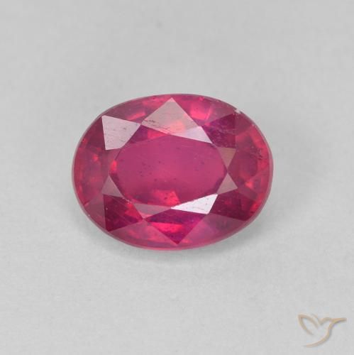 1.76ct Natural Light Red Ruby, Oval, VS