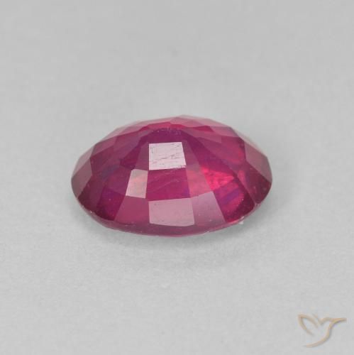 Ruby Gemstone in 8 x 6 mm (calibrated) Size for Sale, Ruby Stone in Light Red Color