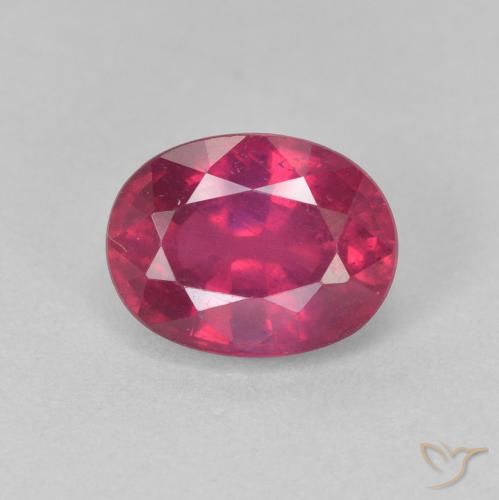2.08ct Natural Light Red Ruby, Oval, VS