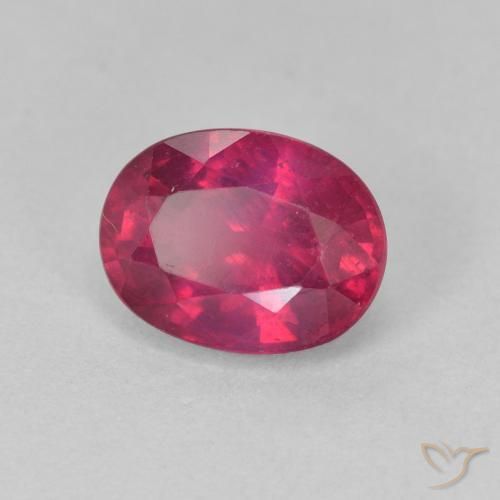 2.08 ct Red Ruby Stone, Natural Ruby in Oval Facet Shape for Sale