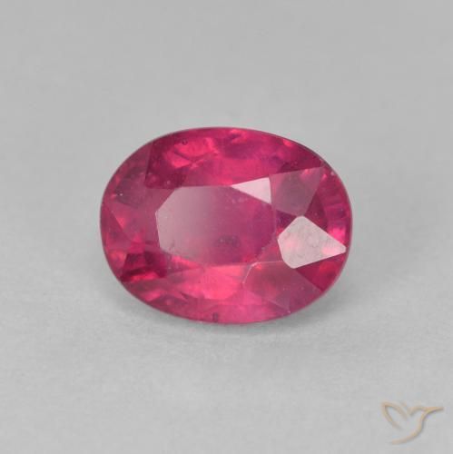1.97 ct Red Ruby Stone, Natural Ruby in Oval Facet Shape for Sale