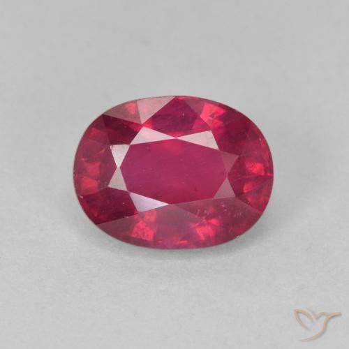 2.04ct Natural Deep Reddish Pink Ruby, Oval, VS