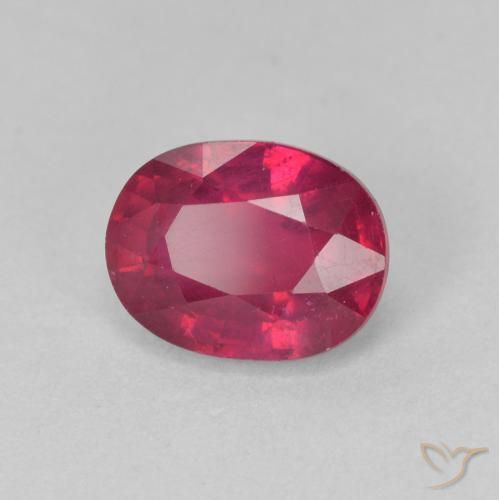 2.04 ct Red Ruby Stone, Natural Ruby in Oval Facet Shape for Sale