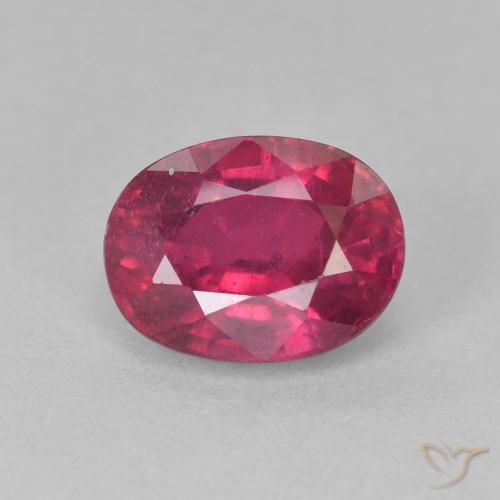 2.26 ct Oval Cut Ruby, 8.2 x 6.2 mm From Madagascar, Photo A