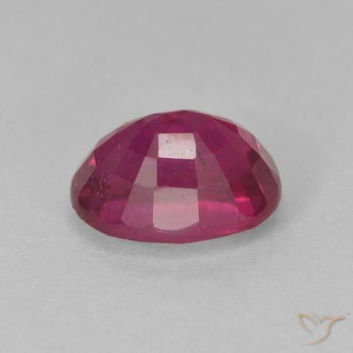 Ruby Gemstone in 8 x 6 mm (calibrated) Size for Sale, Ruby Stone in Light Red Color