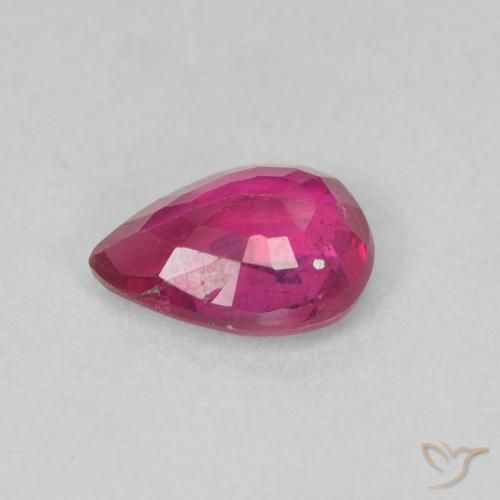 Ruby Gemstone in 6.7 x 5 mm Size for Sale, Ruby Stone in Light Red Color