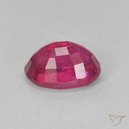 Ruby Gemstone in 7 x 5 mm (calibrated) Size for Sale, Ruby Stone in Light Red Color