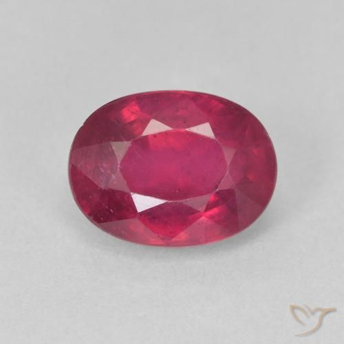 2.17ct Natural Medium Red Ruby, Oval, VS-SI