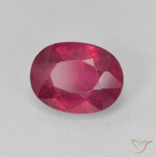 2.17 ct Red Ruby Stone, Natural Ruby in Oval Facet Shape for Sale