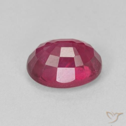 Ruby Gemstone in 8 x 6 mm (calibrated) Size for Sale, Ruby Stone in Medium Red Color