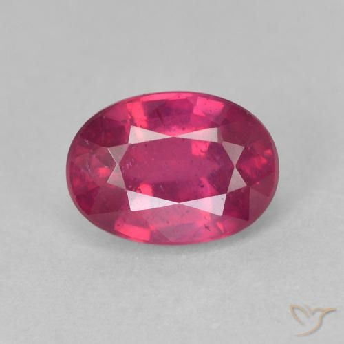 1.41ct Natural Light Red Ruby, Oval, VS