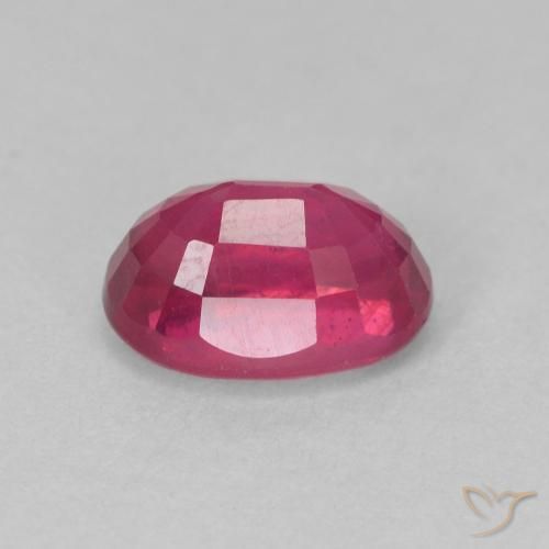 Ruby Gemstone in 7 x 5 mm (calibrated) Size for Sale, Ruby Stone in Light Red Color