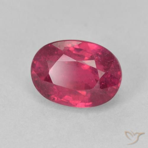 1.62 ct Red Ruby Stone, Natural Ruby in Oval Facet Shape for Sale
