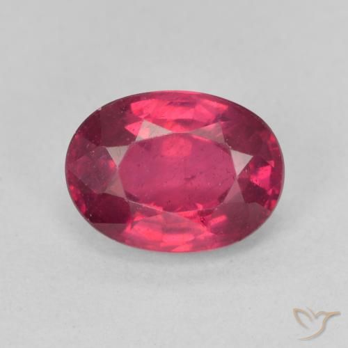 1.87 ct Oval Cut Ruby, 8 x 6 mm From Madagascar, Photo A