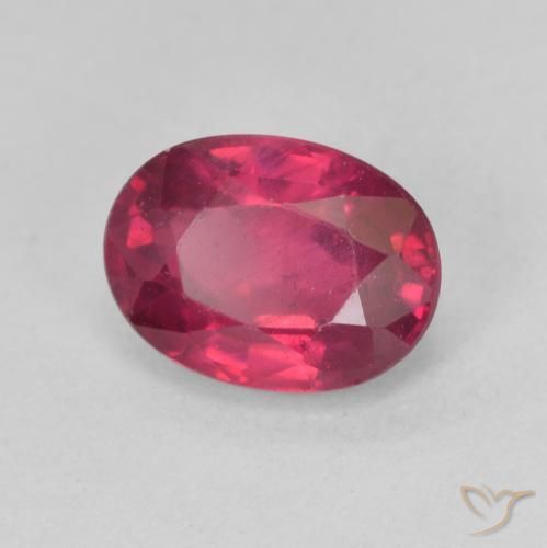 1.87 ct Red Ruby Stone, Natural Ruby in Oval Facet Shape for Sale