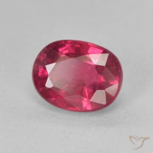 1.93 ct Red Ruby Stone, Natural Ruby in Oval Facet Shape for Sale