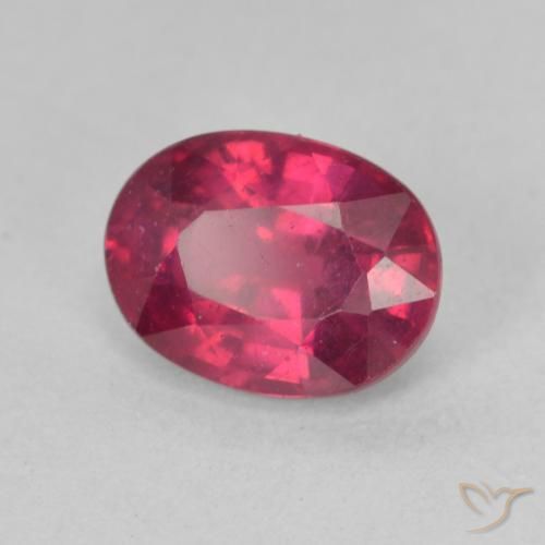 1.98 ct Red Ruby Stone, Natural Ruby in Oval Facet Shape for Sale