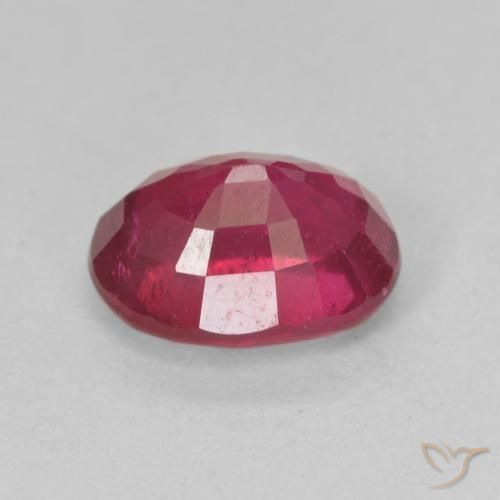 Ruby Gemstone in 8 x 6 mm (calibrated) Size for Sale, Ruby Stone in Deep Reddish Pink Color