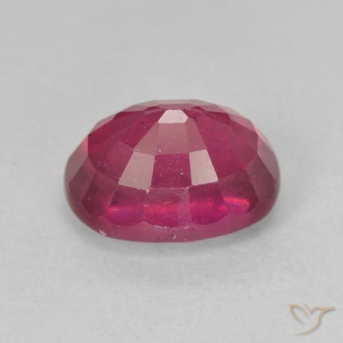 Ruby Gemstone in 8 x 6 mm (calibrated) Size for Sale, Ruby Stone in Pinkish Red Color