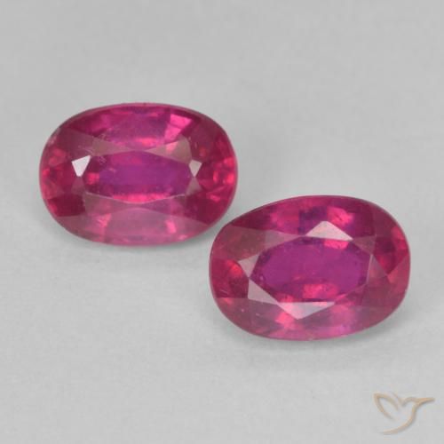 2.55 ct Oval Cut Ruby, 7.1 x 5.1 mm From Madagascar, Photo A