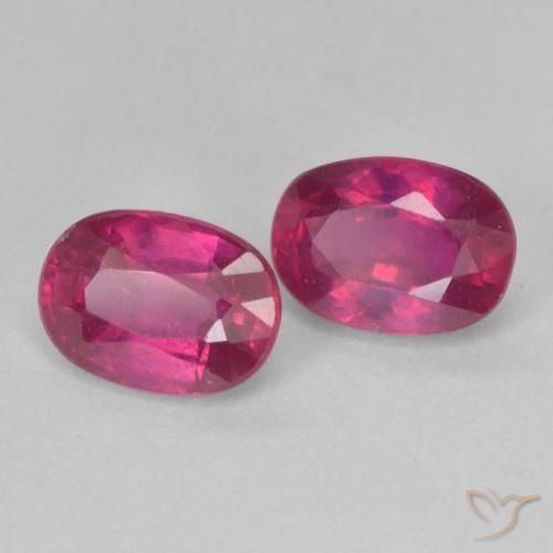 Best Rubies for Oval Stud Earrings | 7 x 5 mm Ruby, AAA Quality