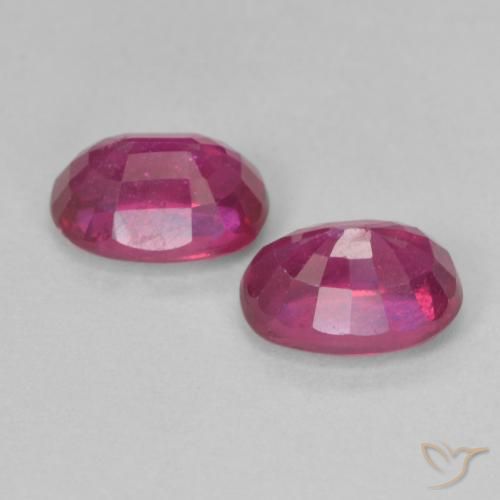 Best Rubies for Oval Stud Earrings | 7 x 5 mm Ruby, AAA Quality