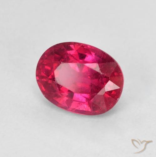 1.87 ct Red Ruby Stone, Natural Ruby in Oval Facet Shape for Sale