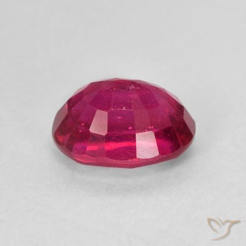Ruby Gemstone in 8 x 6 mm (calibrated) Size for Sale, Ruby Stone in Light Red Color