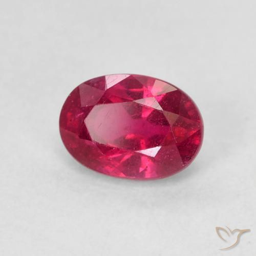 1.34ct Natural Deep Reddish Pink Ruby, Oval, VS