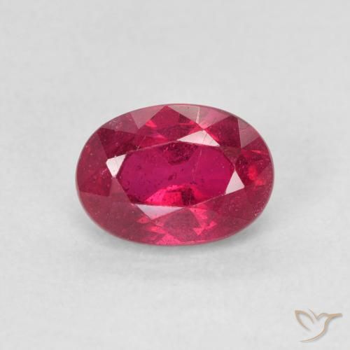 1.34 ct Red Ruby Stone, Natural Ruby in Oval Facet Shape for Sale
