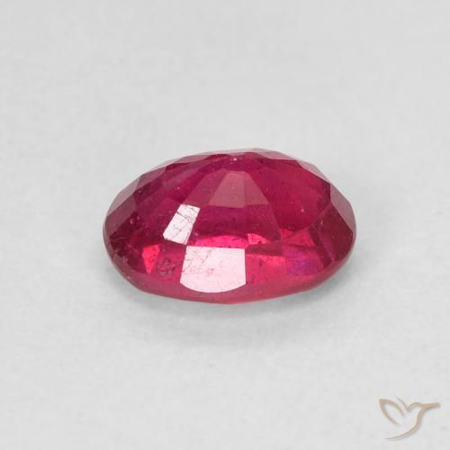 Ruby Gemstone in 7 x 5 mm (calibrated) Size for Sale, Ruby Stone in Deep Reddish Pink Color