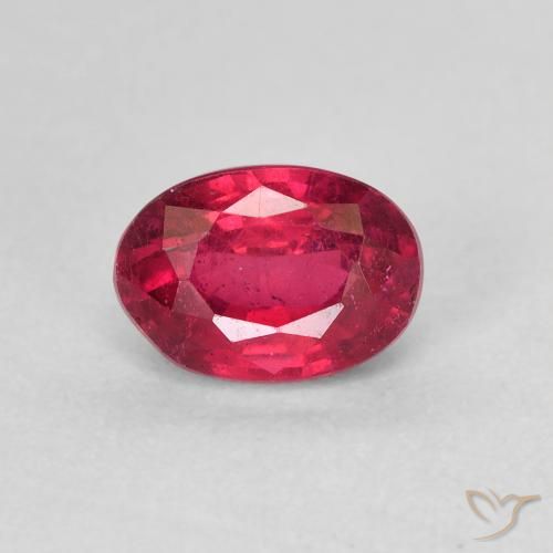 1.45ct Natural Medium Dark-Red Ruby, Oval, VS-SI