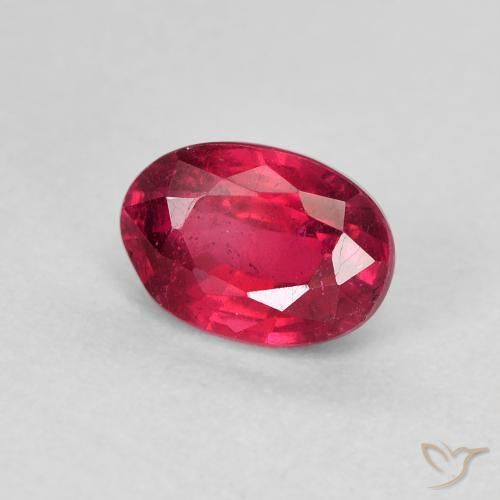 1.45 ct Red Ruby Stone, Natural Ruby in Oval Facet Shape for Sale