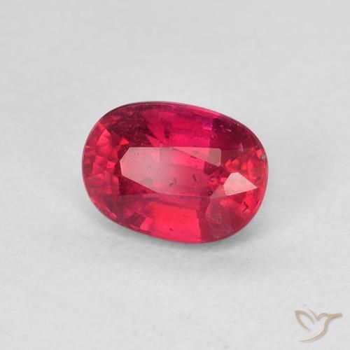 1.35 ct Red Ruby Stone, Natural Ruby in Oval Facet Shape for Sale