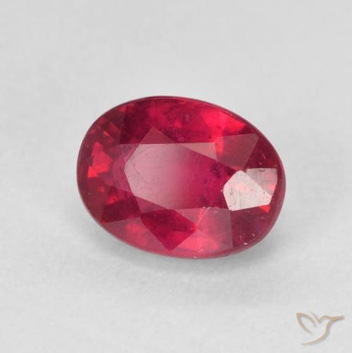2.28 ct Red Ruby Stone, Natural Ruby in Oval Facet Shape for Sale