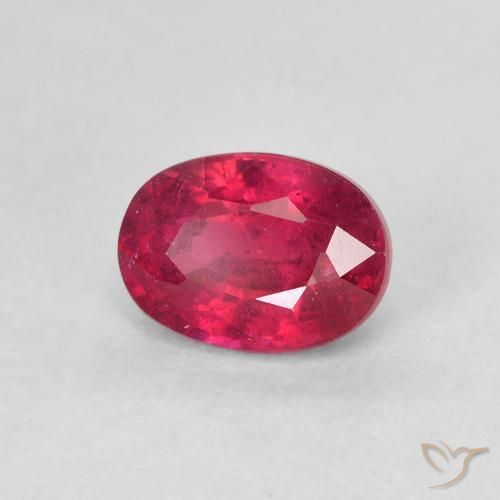 1.50 ct Red Ruby Stone, Natural Ruby in Oval Facet Shape for Sale