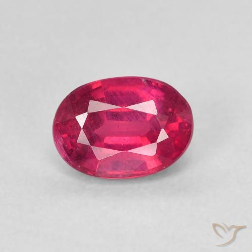 1.26ct Natural Light Red Ruby, Oval, VS-SI