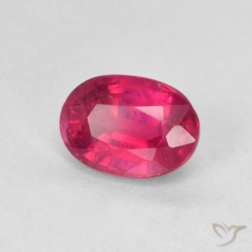 1.26 ct Red Ruby Stone, Natural Ruby in Oval Facet Shape for Sale