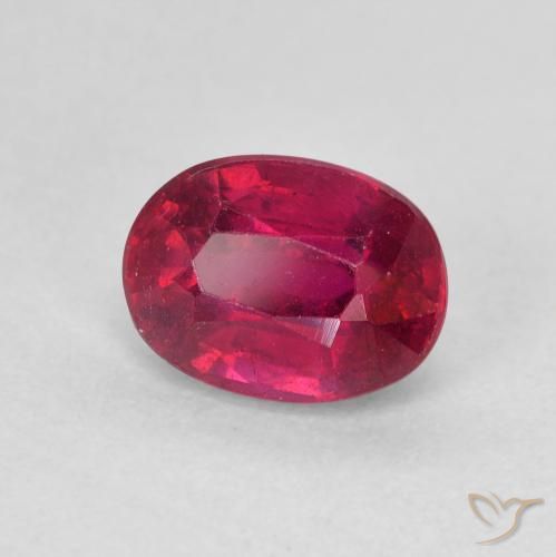 1.96 ct Red Ruby Stone, Natural Ruby in Oval Facet Shape for Sale