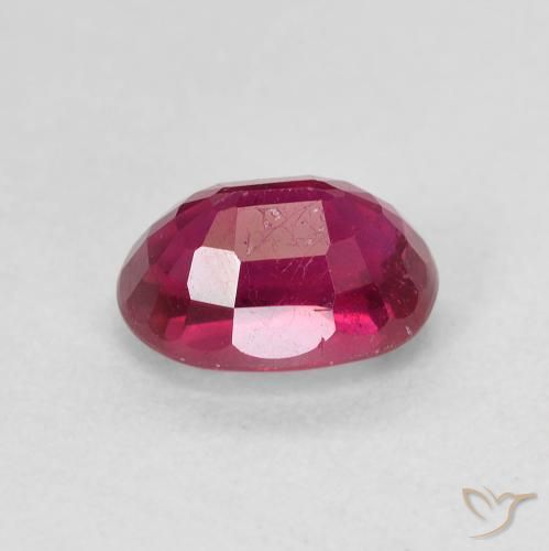 Ruby Gemstone in 8 x 6 mm (calibrated) Size for Sale, Ruby Stone in Deep Reddish Pink Color