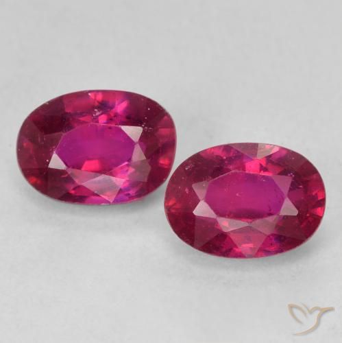 2.62ctw Natural Purple-Red Rubies, Oval, VS
