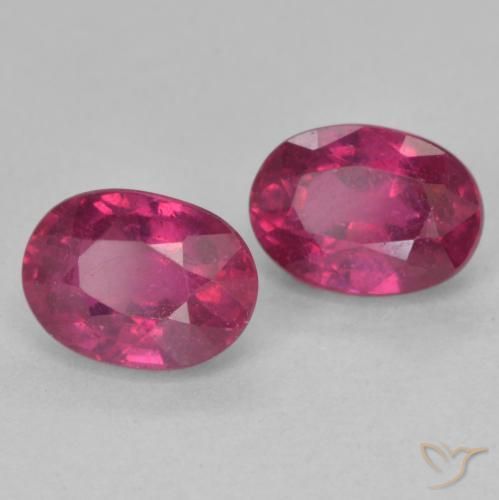 2.76 ctw Red Ruby Stones, Natural Ruby in Oval Facet Shape for Sale