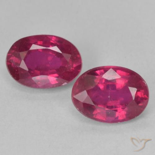 2.41 ct Oval Cut Ruby, 7 x 5 mm From Madagascar, Photo A