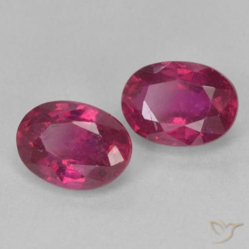 2.54 ctw Red Ruby Stones, Natural Ruby in Oval Facet Shape for Sale