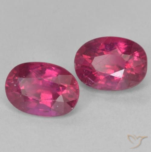2.48 ctw Red Ruby Stones, Natural Ruby in Oval Facet Shape for Sale
