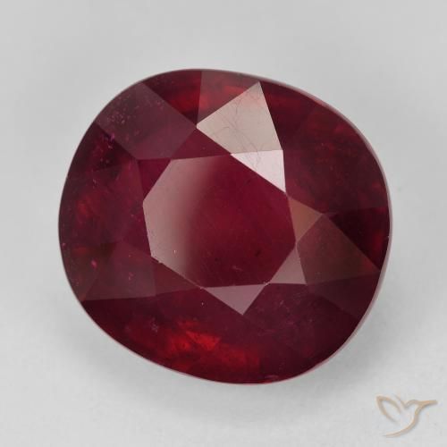 29.74 ct Red Ruby Stone, Natural Ruby in Oval Facet Shape for Sale