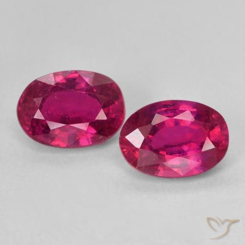 2.26 ct Oval Cut Ruby, 6.9 x 4.9 mm From Madagascar, Photo A