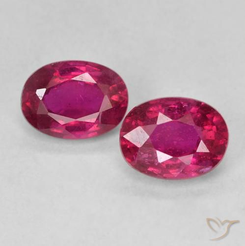 2.12 ct Oval Cut Ruby, 6.7 x 4.9 mm From Madagascar, Photo A